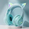New Selling Gradient Cat Ear Wireless Connection Headset Wireless Esports Gaming Headset Long Standby Cute Cat Ear Headset