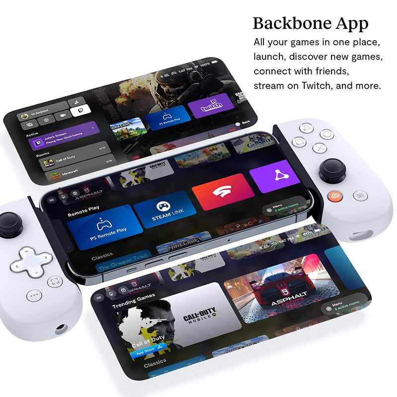 Backbone One iPhone15/ps5/x box/pc Streaming MFI app le Android Mobile Gamepad controller joysticks