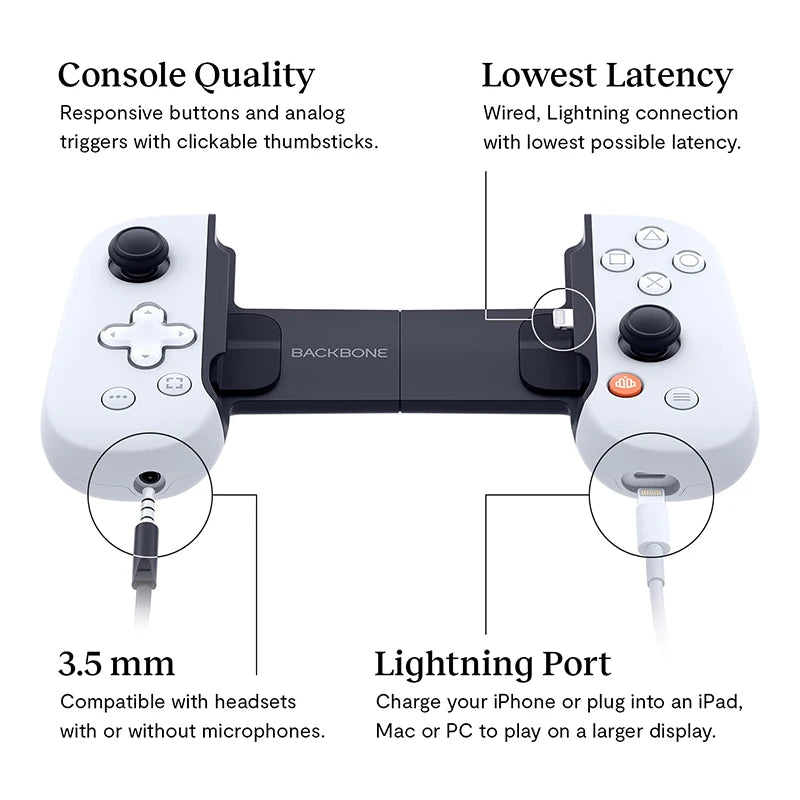 Backbone One iPhone15/ps5/x box/pc Streaming MFI app le Android Mobile Gamepad controller joysticks
